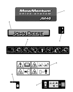 Part Location Diagram of 7104283YP Murray Decal, Jm46 Mowmentum